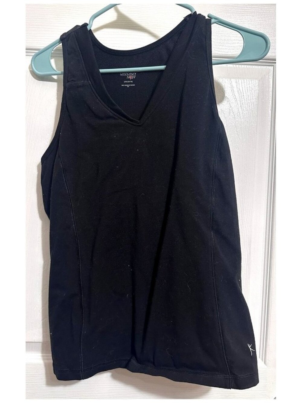 Danskin Now Women's Tank Top Shirt Blouse Black Stretch Fabric Size L/G (12/14)